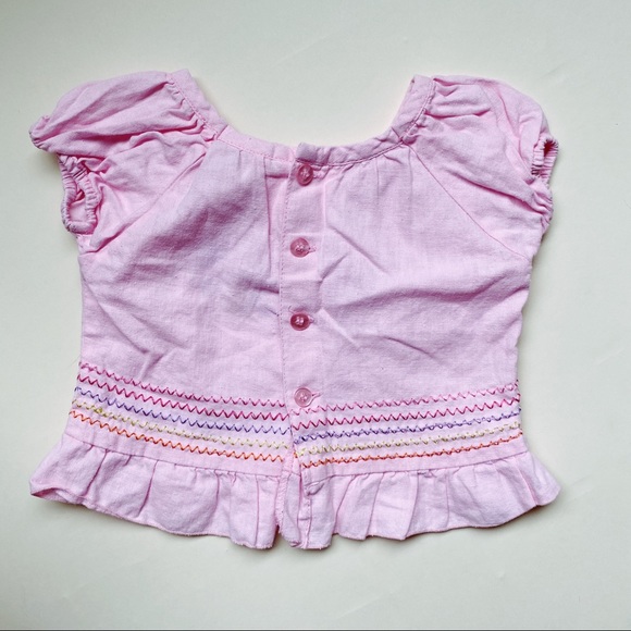 Barbie Pink Short Bubble Sleeve Blouse - Picture 2 of 3